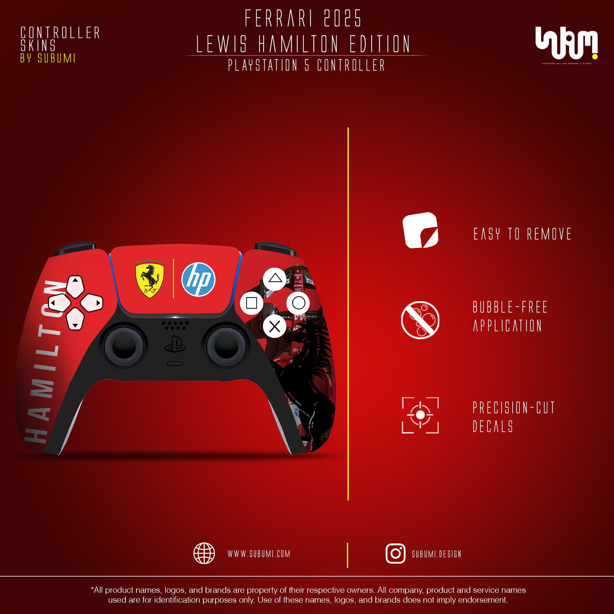 Ferrari 2025 Lewis Hamilton Edition Controller Skin by SUBUMi