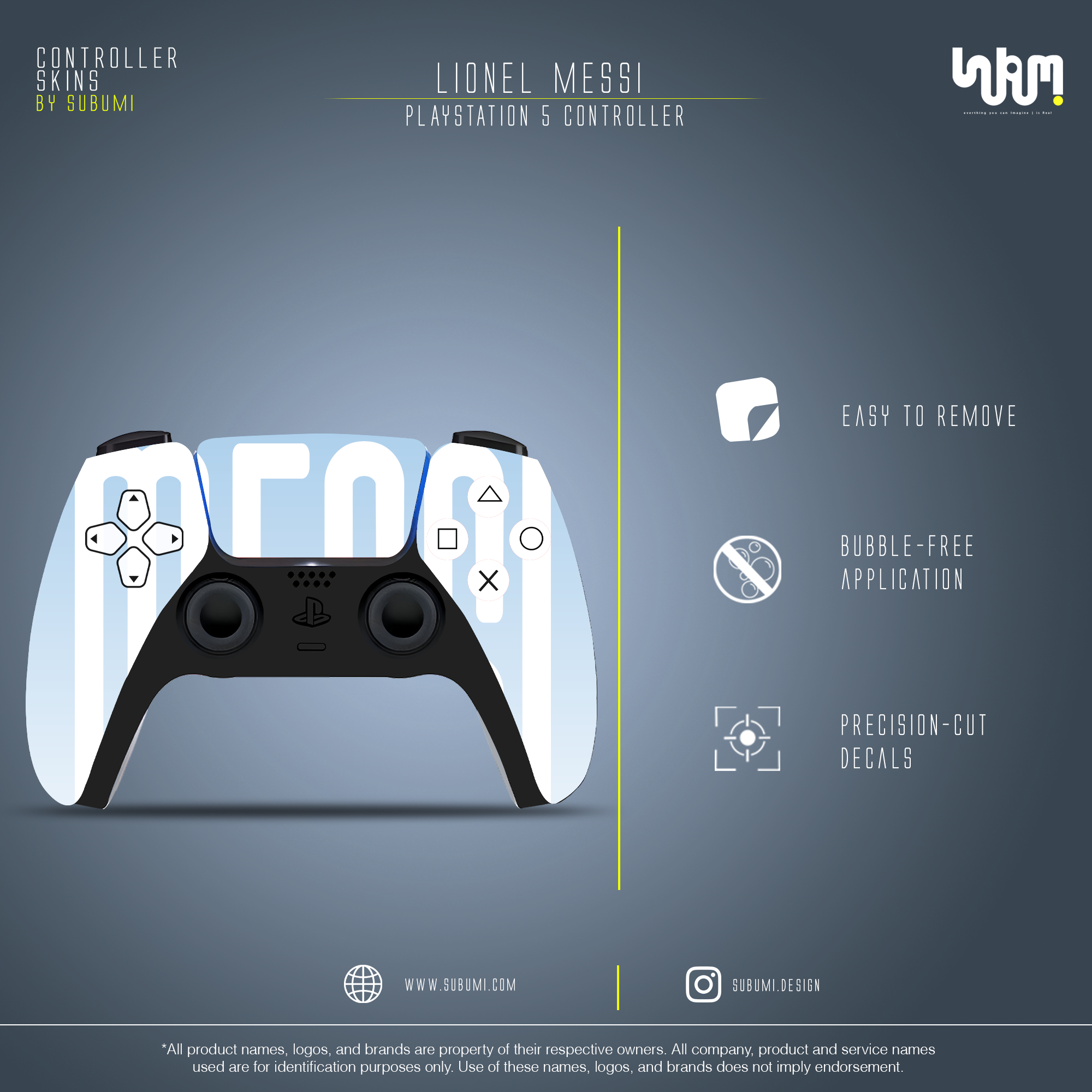 Lionel Messi Controller Skin by SUBUMi
