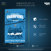 Manchester City Console Skin by SUBUMI — PS5 Slim Digital, left side