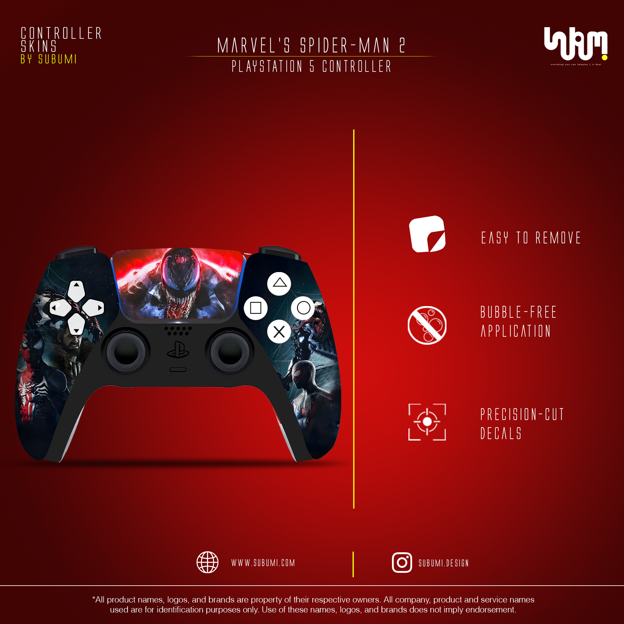 Marvel's Spider Man 2 Controller Skin by SUBUMi