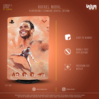 Rafael Nadal Console Skin by SUBUMI — PS5 Standard Digital, left side