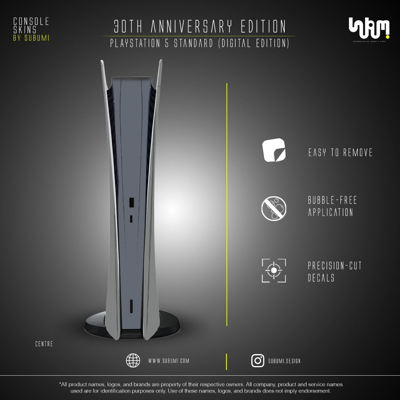 PlayStation 30th Anniversary PS5 Skin SUBUMI