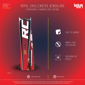 Royal Challengers Bengaluru IPL inspired Console Skin by SUBUMI for Playstation 5 Standard Disc