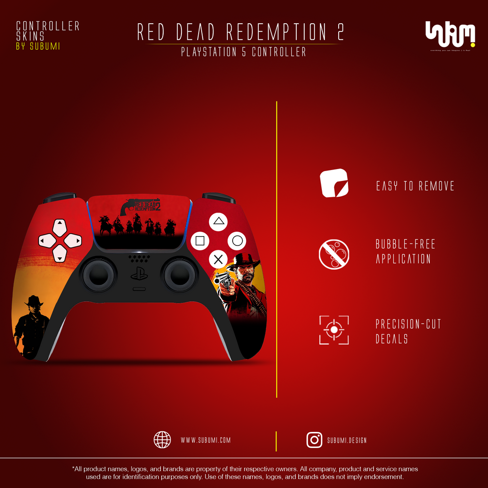 Red Dead Redemption 2 PS5 Controller Skin | Subumi