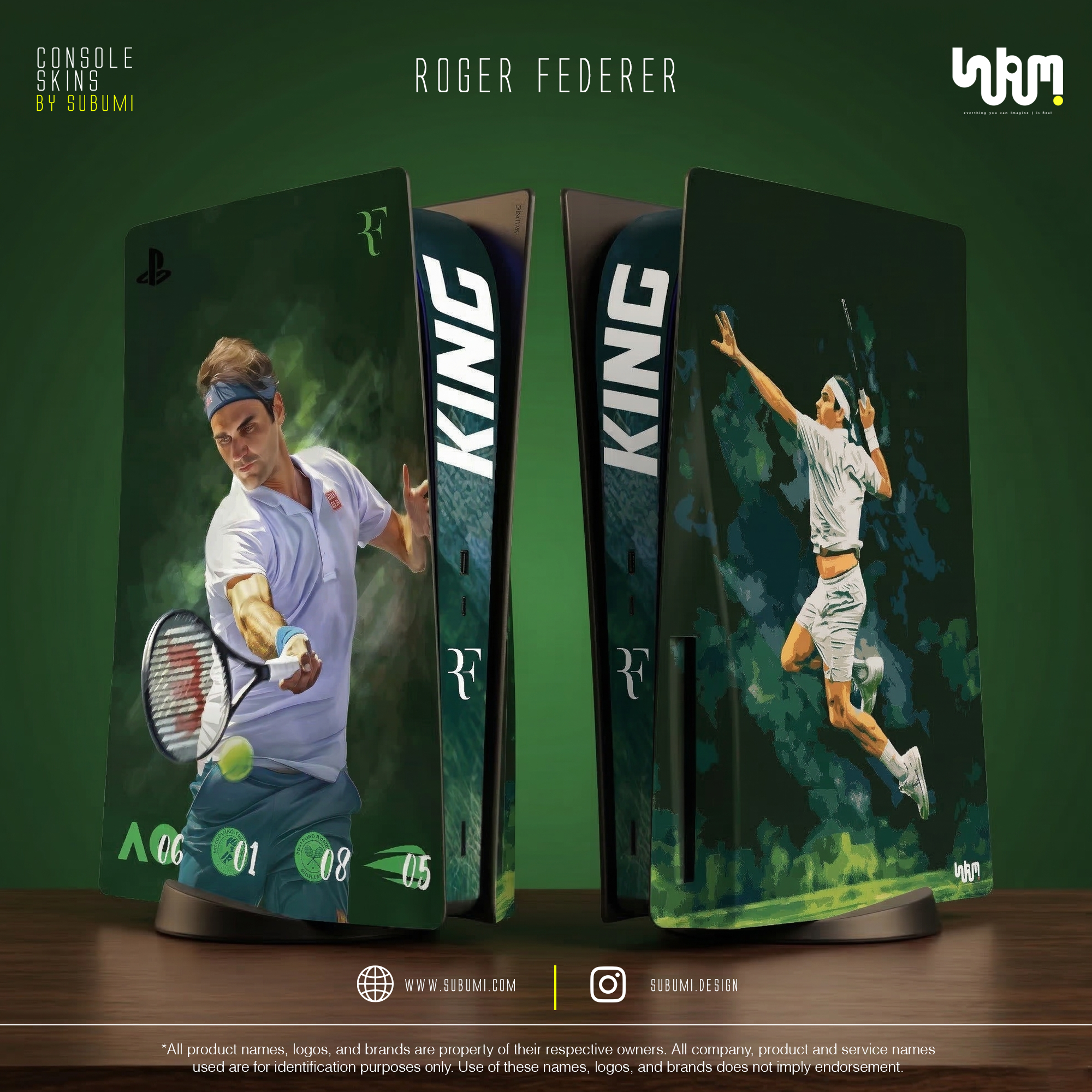 Roger Federer Console Skin by SUBUMI