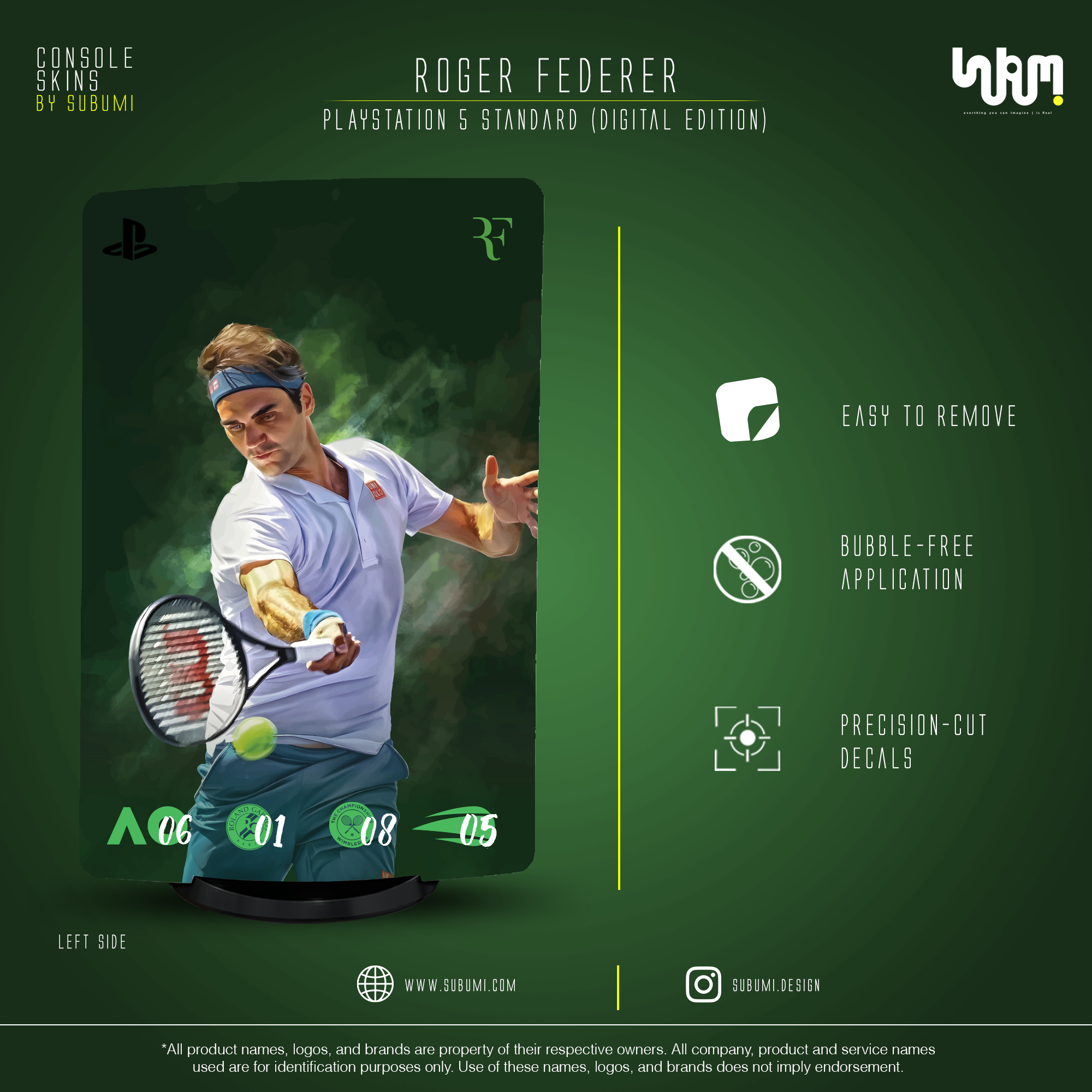 Roger Federer PS5 Skin by SUBUMI