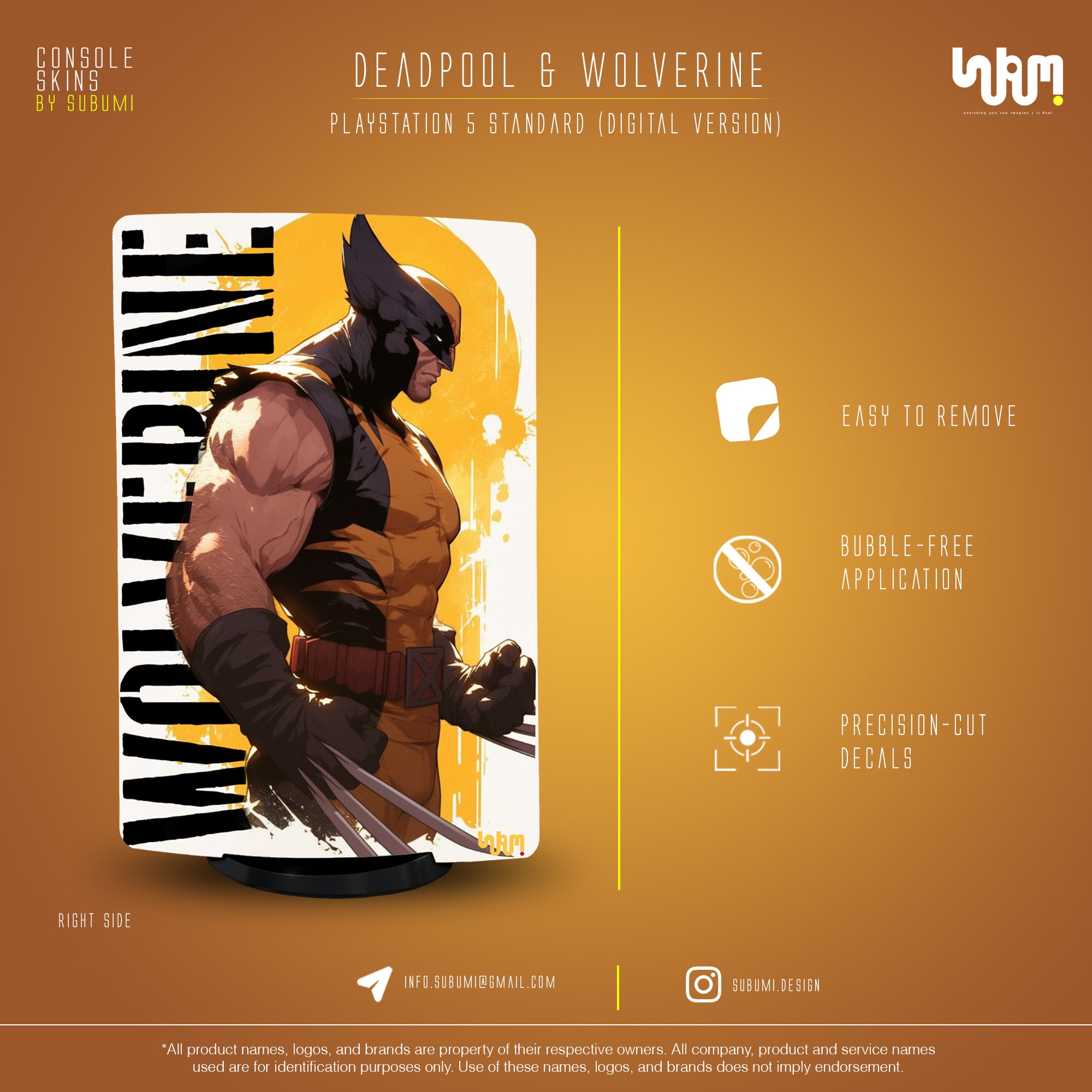 SUBUMI Deadpool & Wolverine PS5 Skin