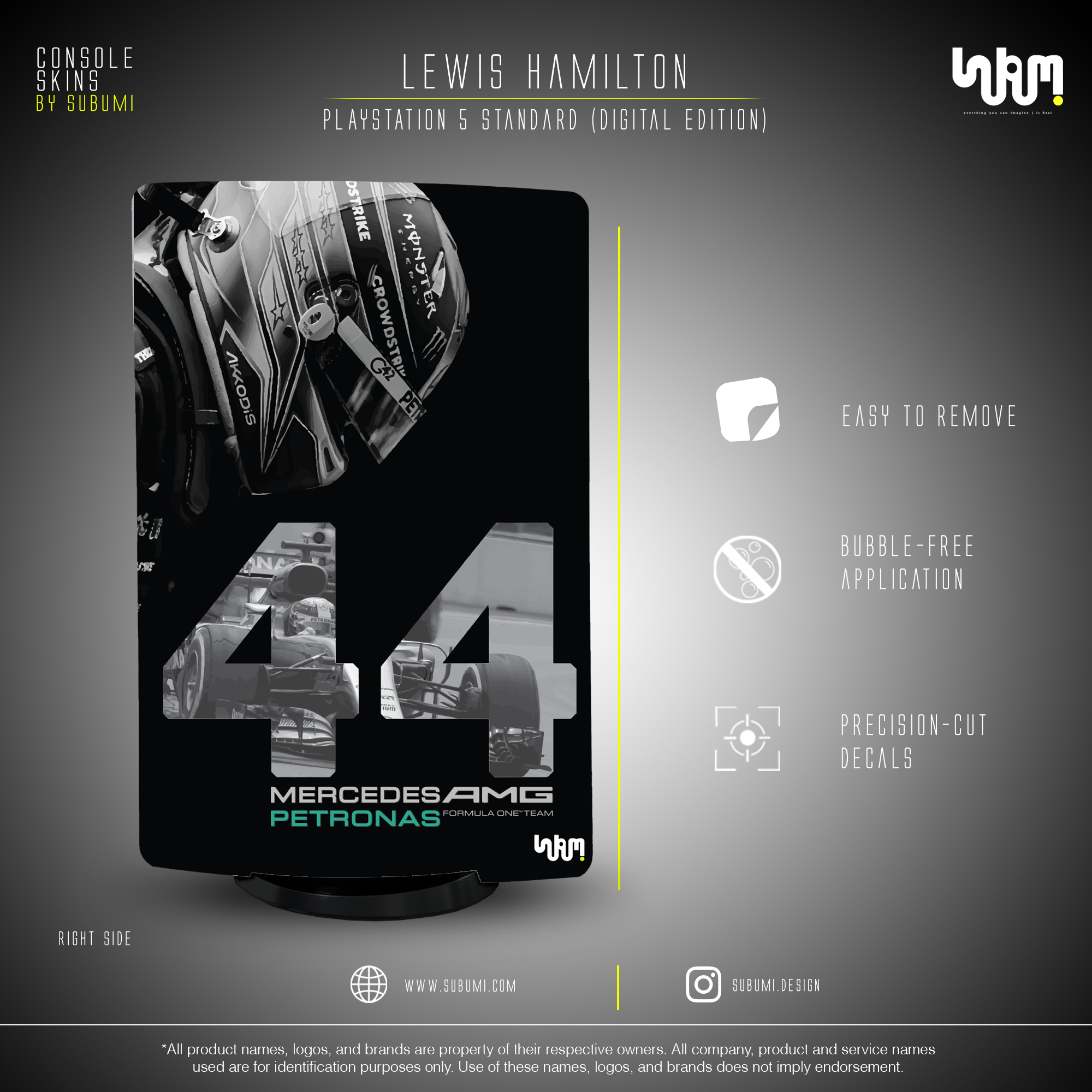 SUBUMI Mercedes x Lewis Hamilton PS5 Skin 