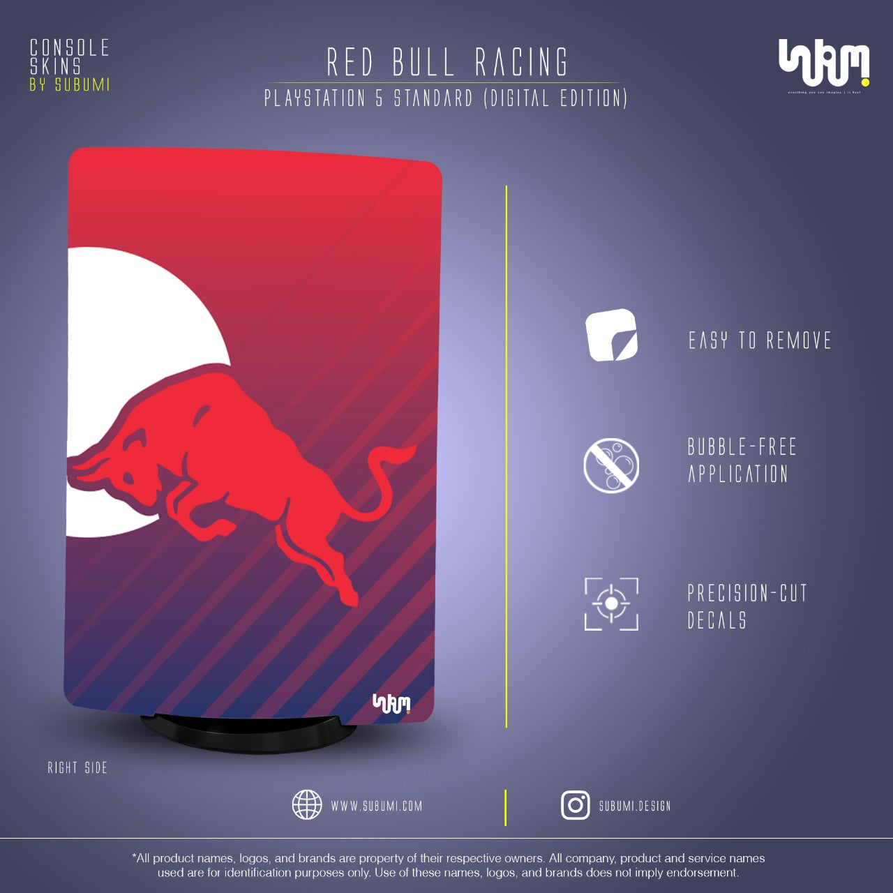 SUBUMI Red Bull Racing F1 PS5 Skin