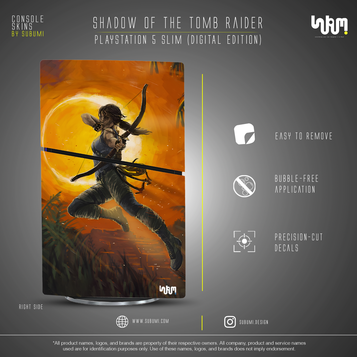 Shadow of the Tomb Raider Console Skin by SUBUMI — PS5 Slim, right side