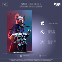 Watch Dogs: Legion Console Skin by SUBUMI — PS5 Slim Digital, left side