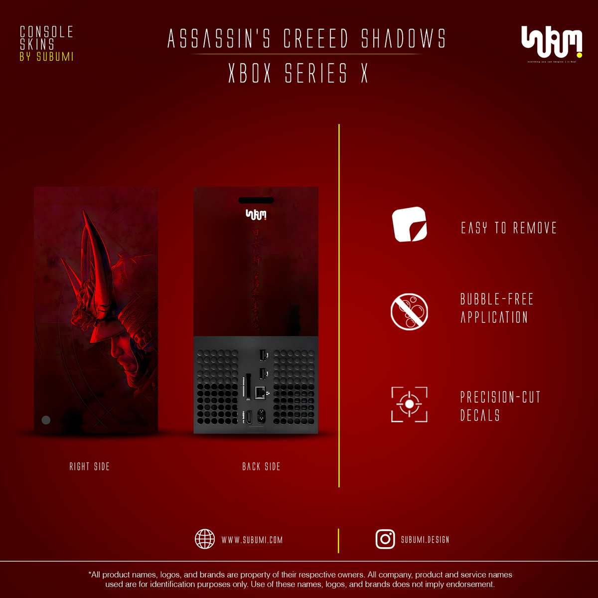 Assassin's Creed Shadows Console Skin by SUBUMI