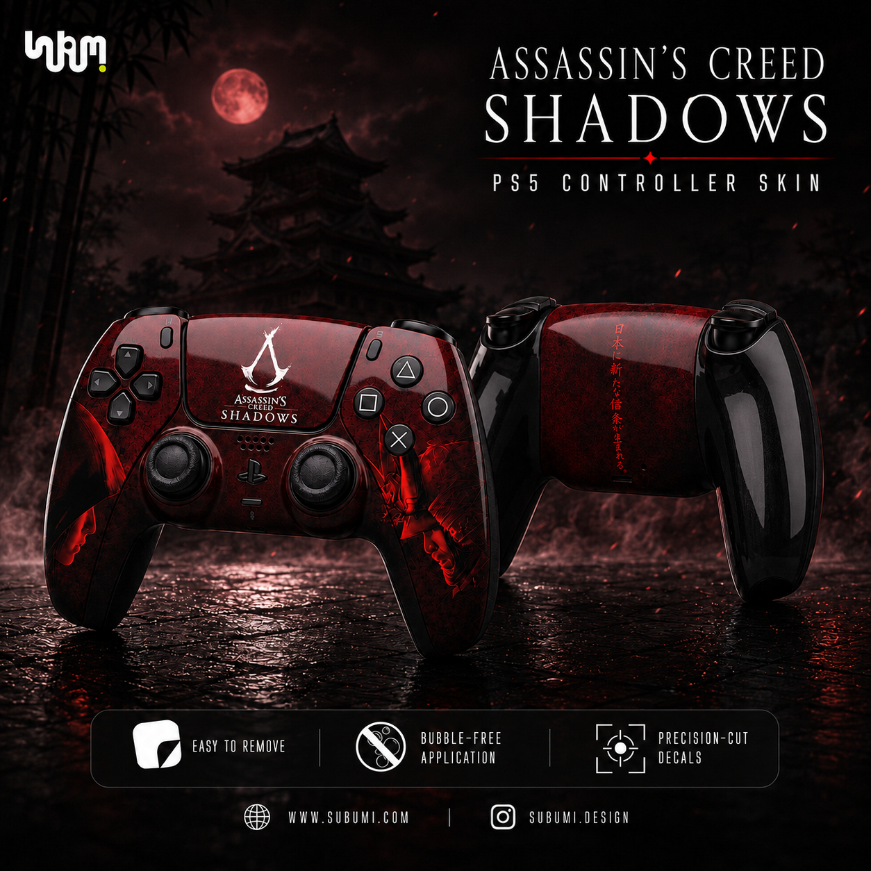 Assassin's Creed Shadows PlayStation 5 Controller Skin by SUBUMI