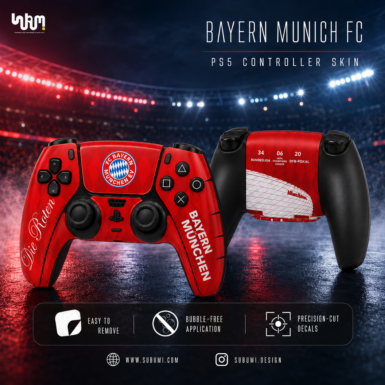 Bayern Munich PlayStation 5 Controller Skin by SUBUMI