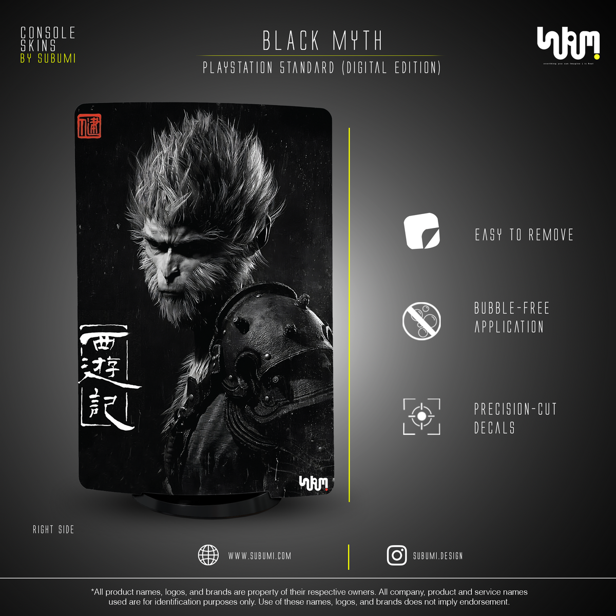 SUBUMI Black Myth: Wukong PS5 Skin 