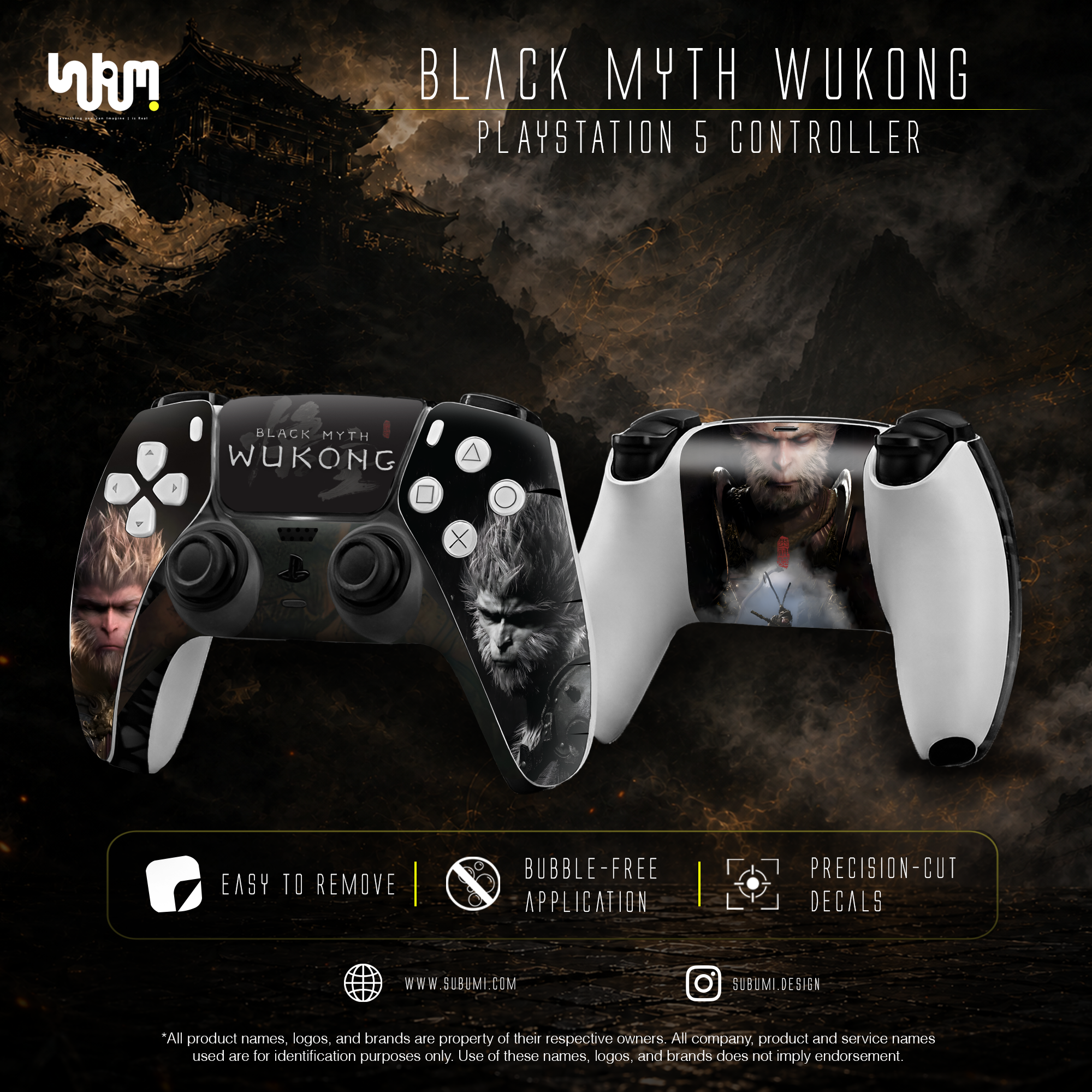 Black Myth: Wukong PlayStation 5 Controller Skin by SUBUMI