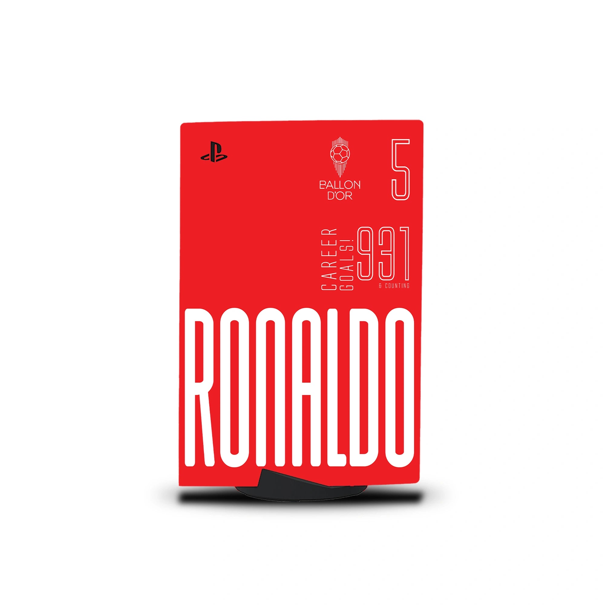 Cristiano Ronaldo Console Skin by SUBUMI — PS5 Standard Disc, left side