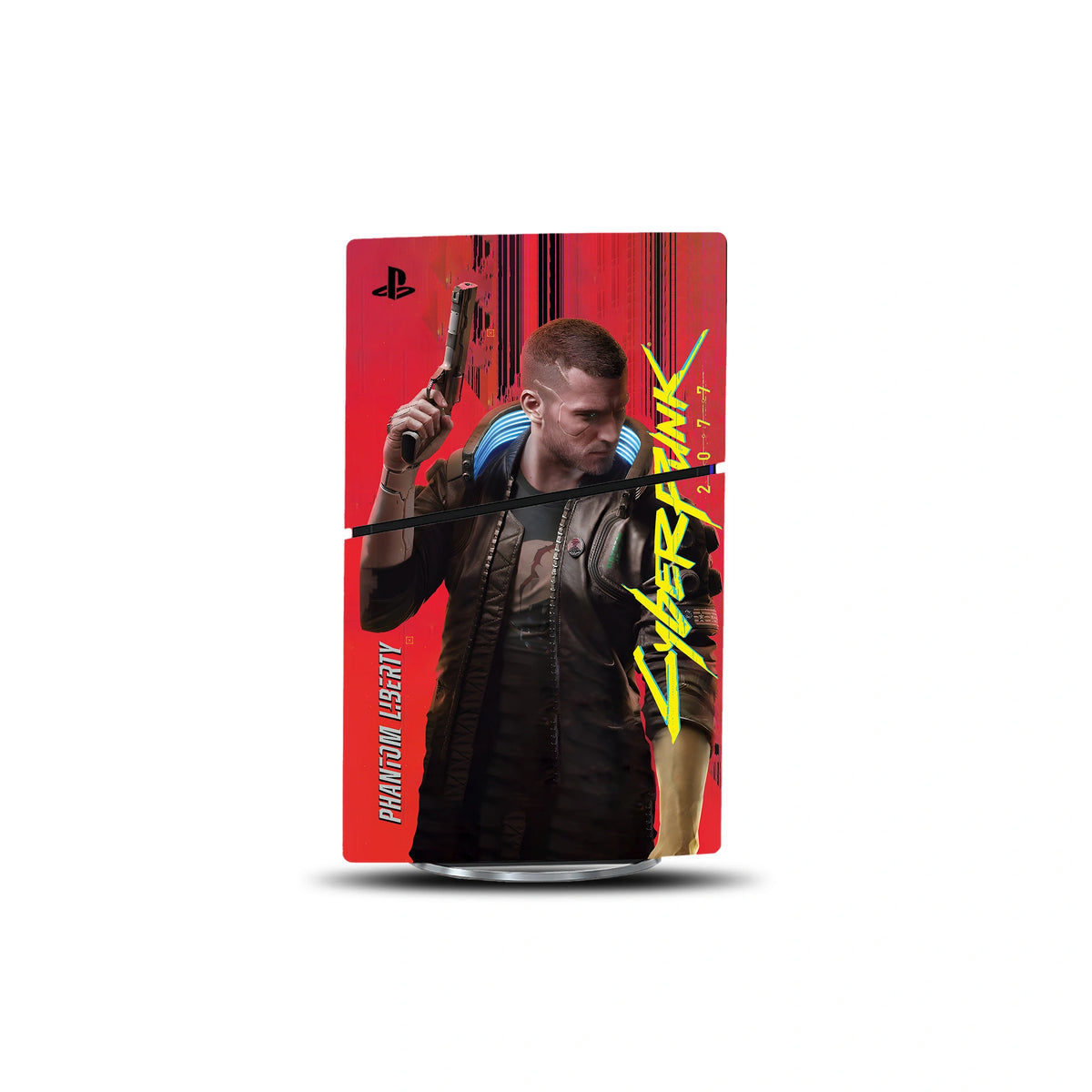 Cyberpunk 2077 Console Skin by SUBUMI — PS5 Slim Disc, left side