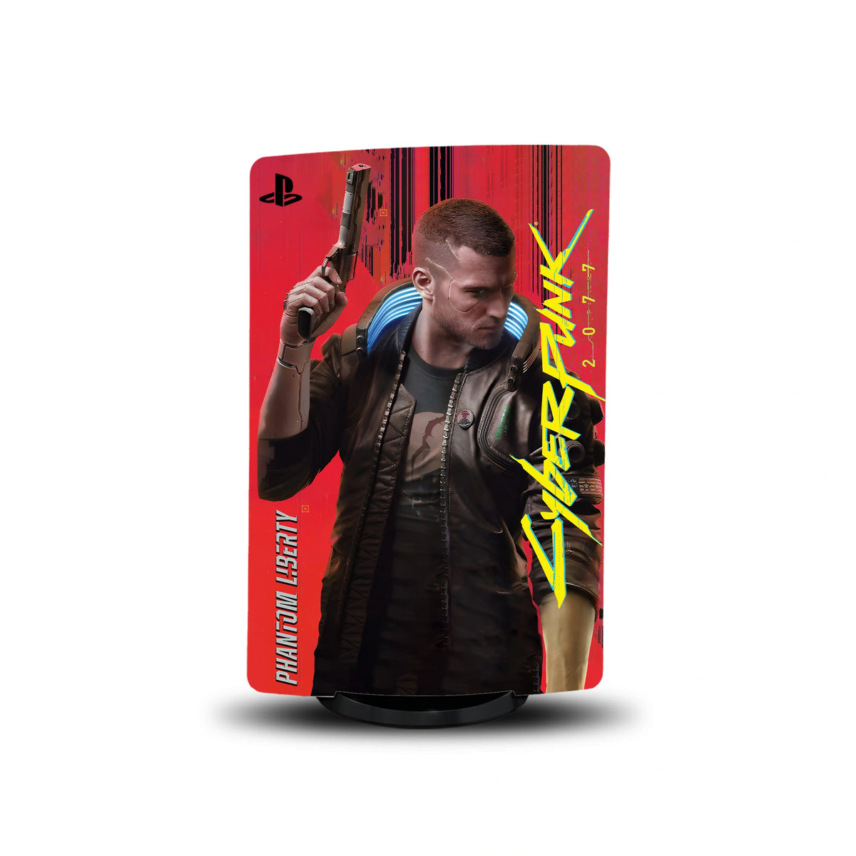 Cyberpunk 2077 Console Skin by SUBUMI — PS5 Standard Digital, left side