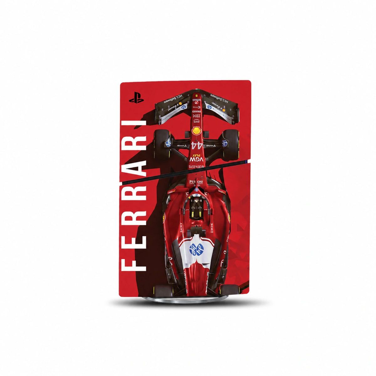 Ferrari x Lewis Hamilton Console Skin by SUBUMI — PS5 Slim Disc, left side