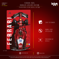 Ferrari x Charles Leclerc Console Skin by SUBUMI — PS5 Slim Digital, left side