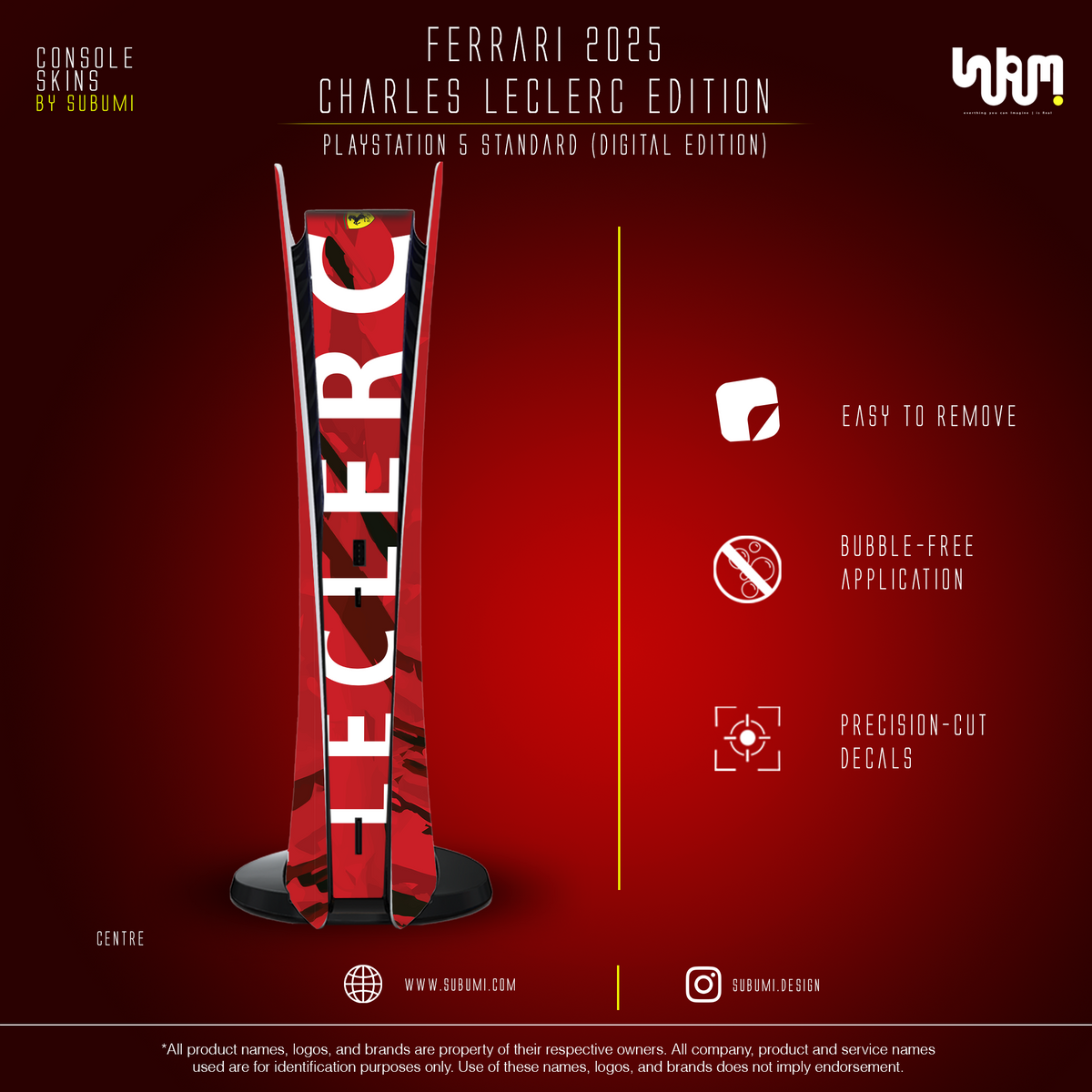 Ferrari x Charles Leclerc PS5 Skin by SUBUMI
