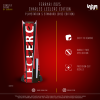 Ferrari x Charles Leclerc Console Skin by SUBUMI — PS5 Standard Disc, front