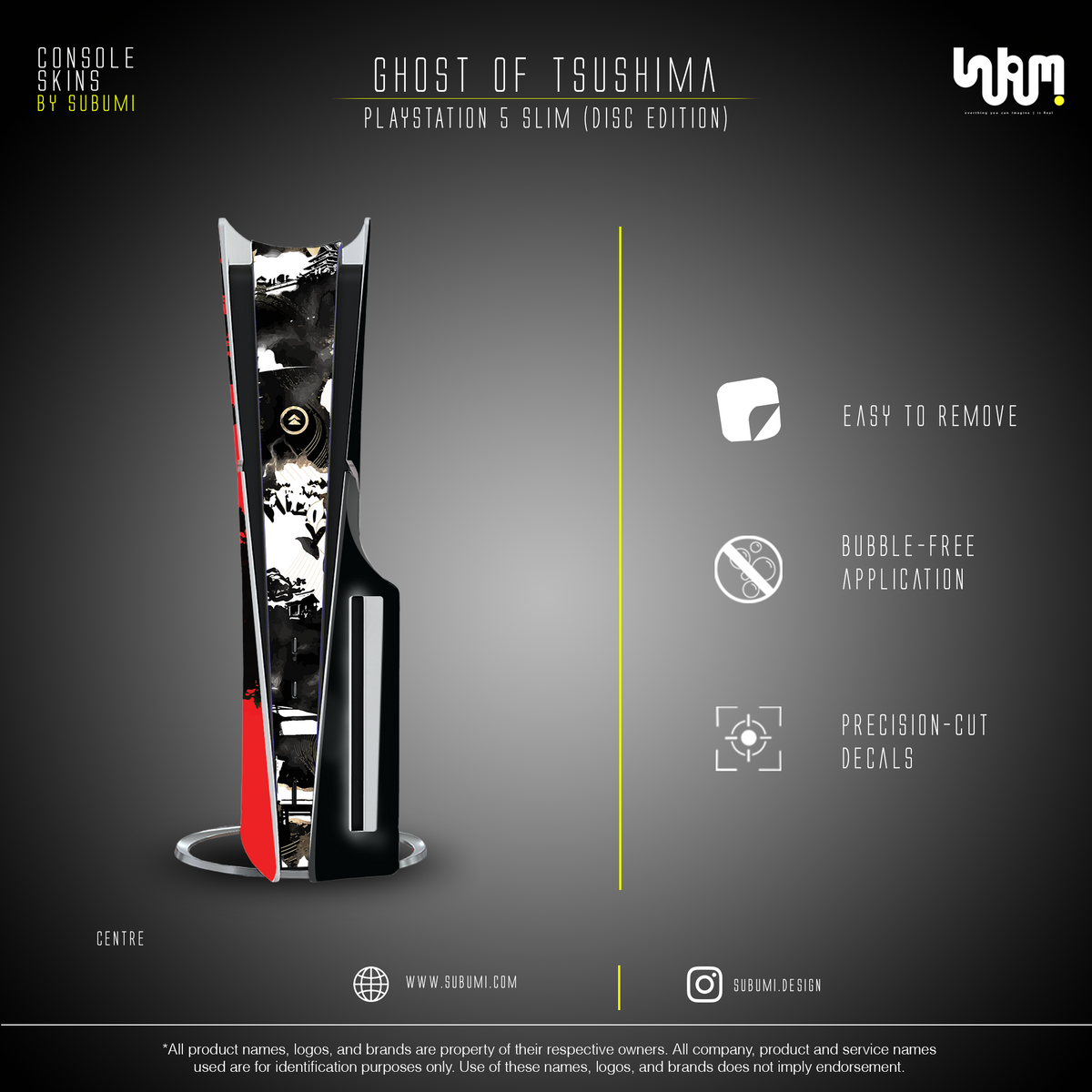 Ghost of Tsushima PS5 Skin slim disc