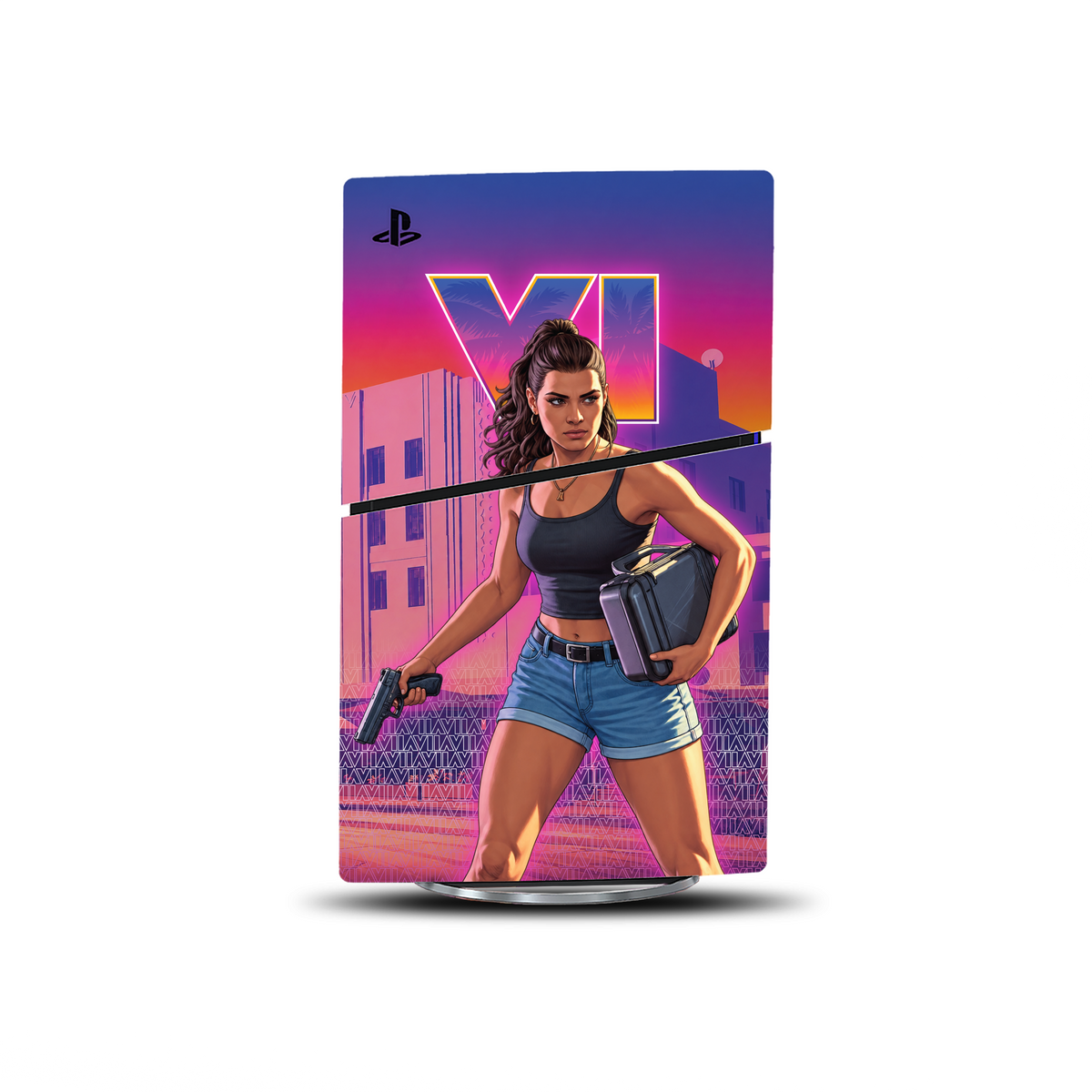 GTA VI PS5 Console Skin | SUBUMI — PS5 Slim Digital, left side