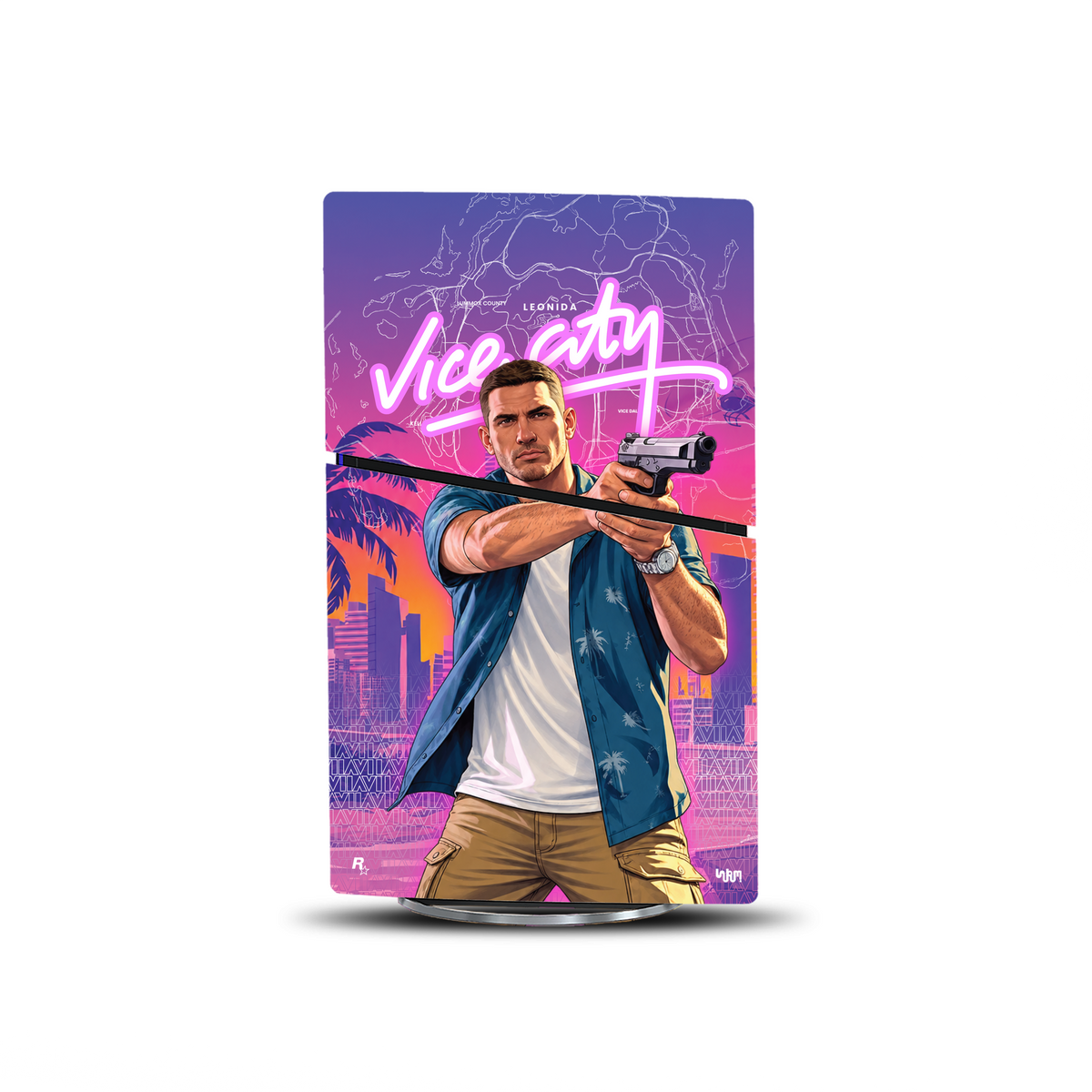GTA VI PS5 Console Skin | SUBUMI — PS5 Slim Digital, right side