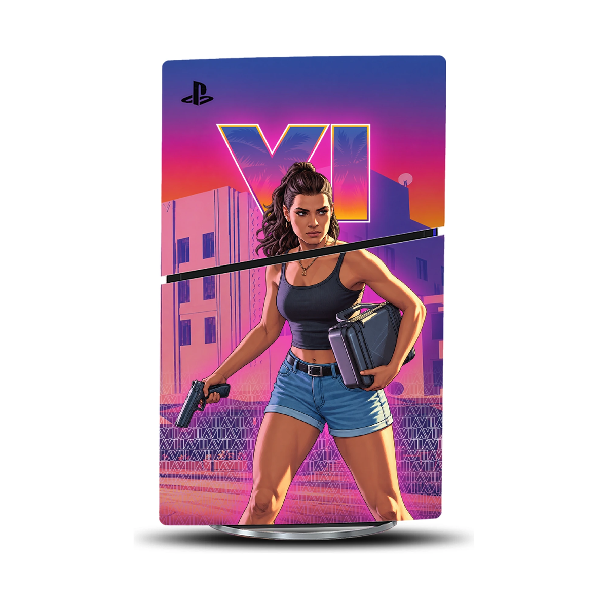 GTA VI PS5 Console Skin | SUBUMI — PS5 Slim Disc, left side