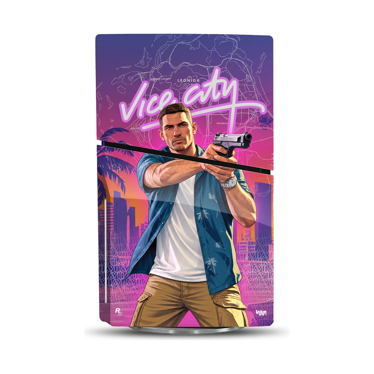 GTA VI PS5 Console Skin | SUBUMI — PS5 Slim Disc, right side