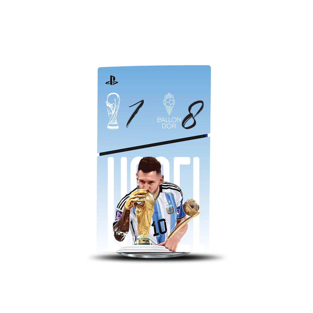 Lionel Messi Console Skin by SUBUMI — PS5 Slim Disc, left side