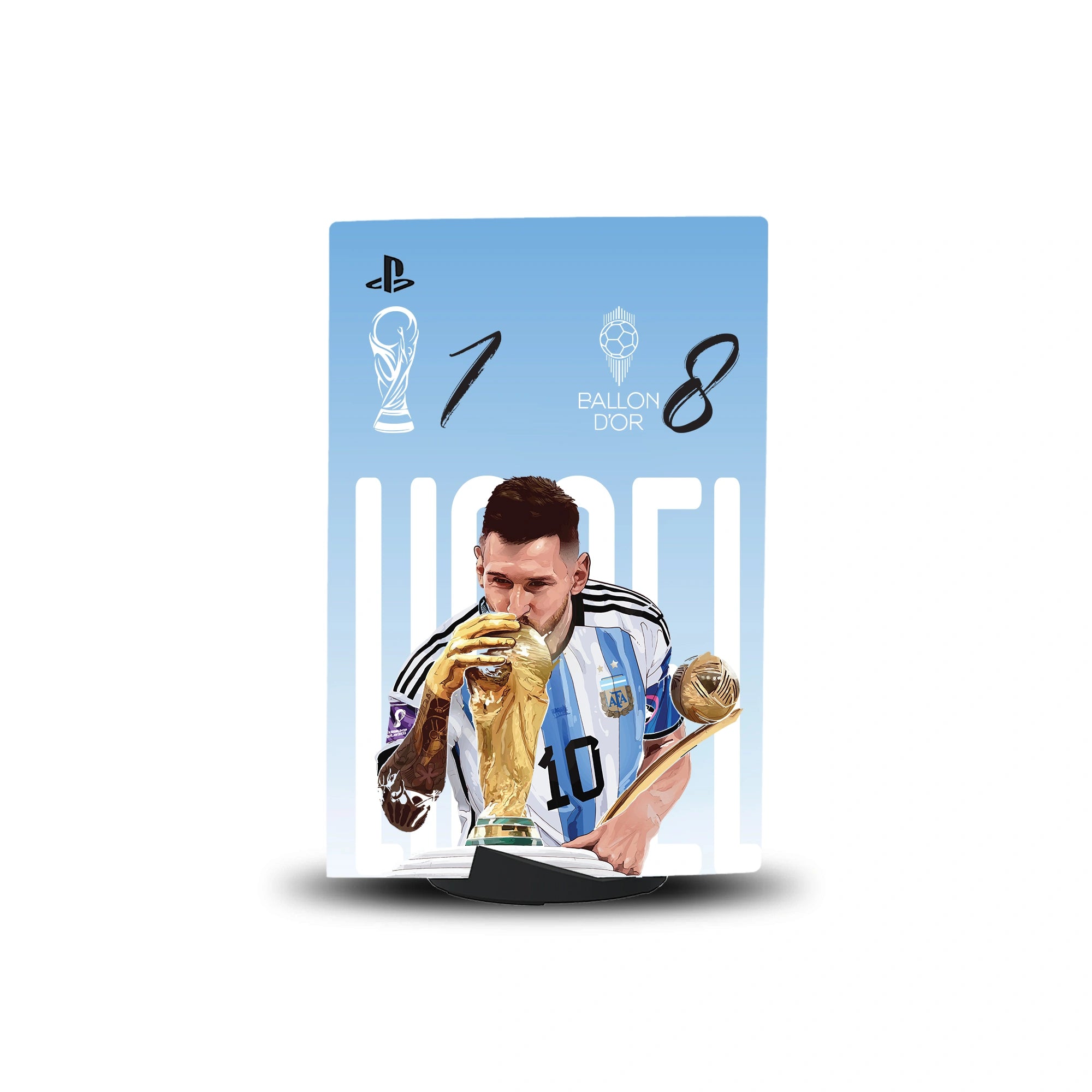 Lionel Messi Console Skin by SUBUMI — PS5 Standard Disc, left side