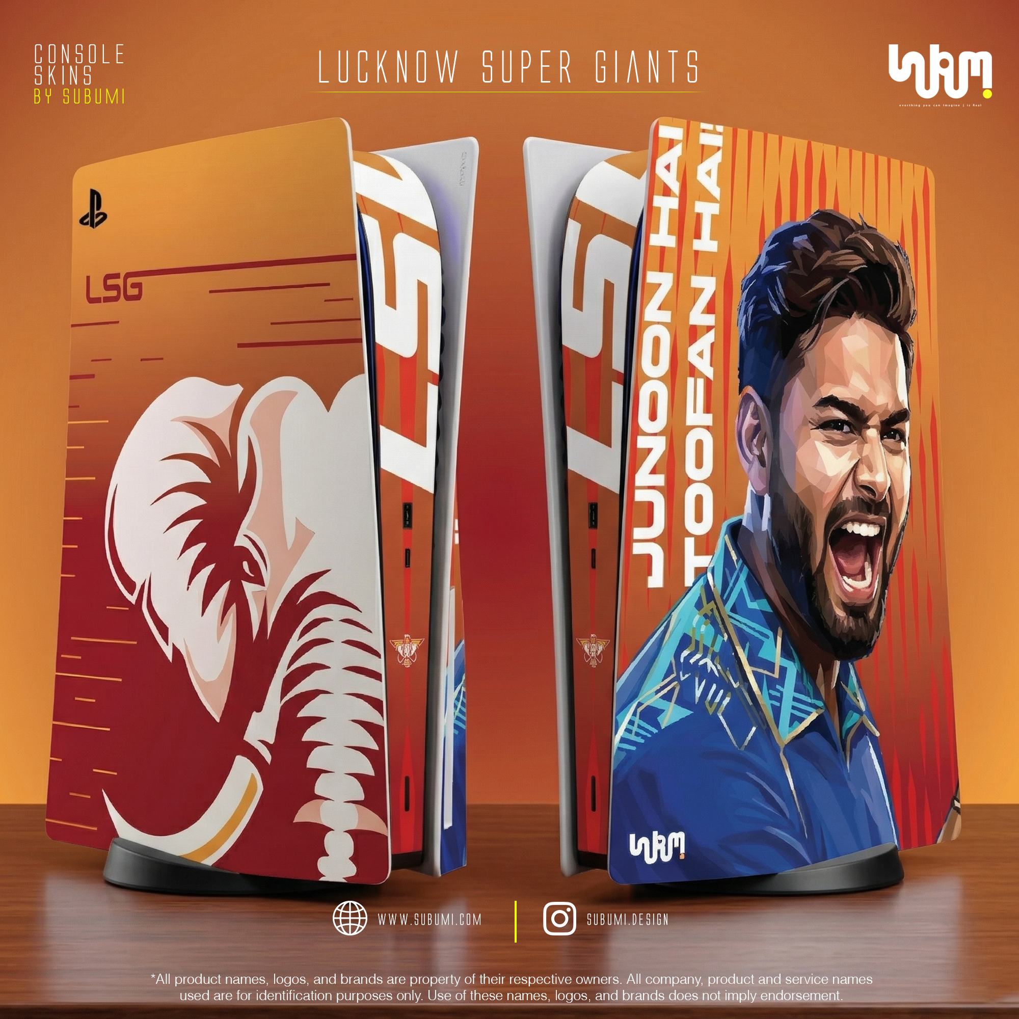 Lucknow Super Giants PS5 Console Skin | SUBUMI