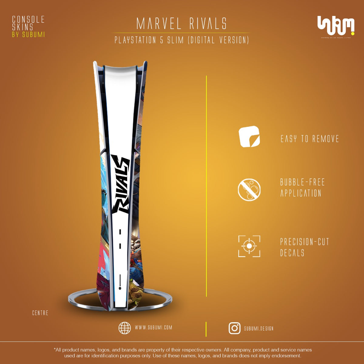 Marvel Rivals Console Skin by SUBUMI — PS5 Slim Digital, front