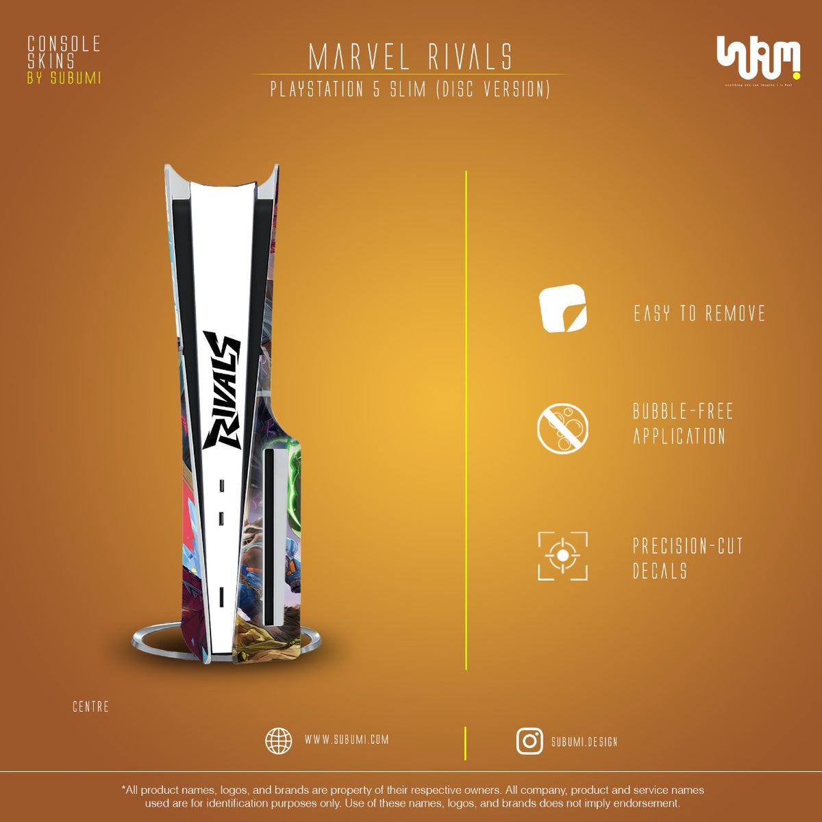 Marvel Rivals Console Skin by SUBUMI — PS5 Slim Disc, front