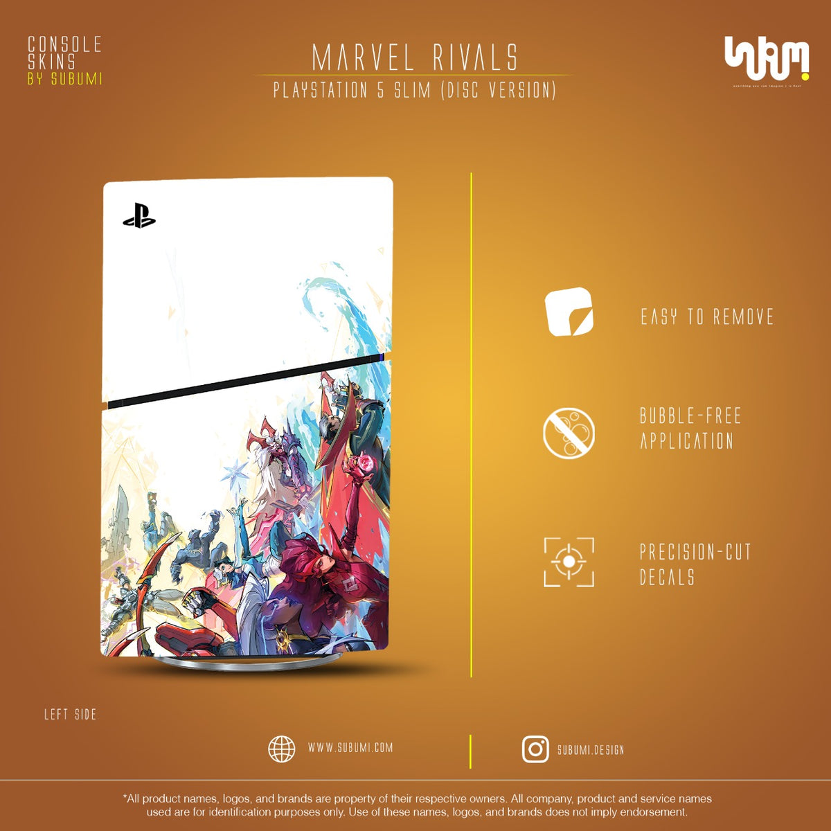 Marvel Rivals Console Skin by SUBUMI — PS5 Slim Disc, left side