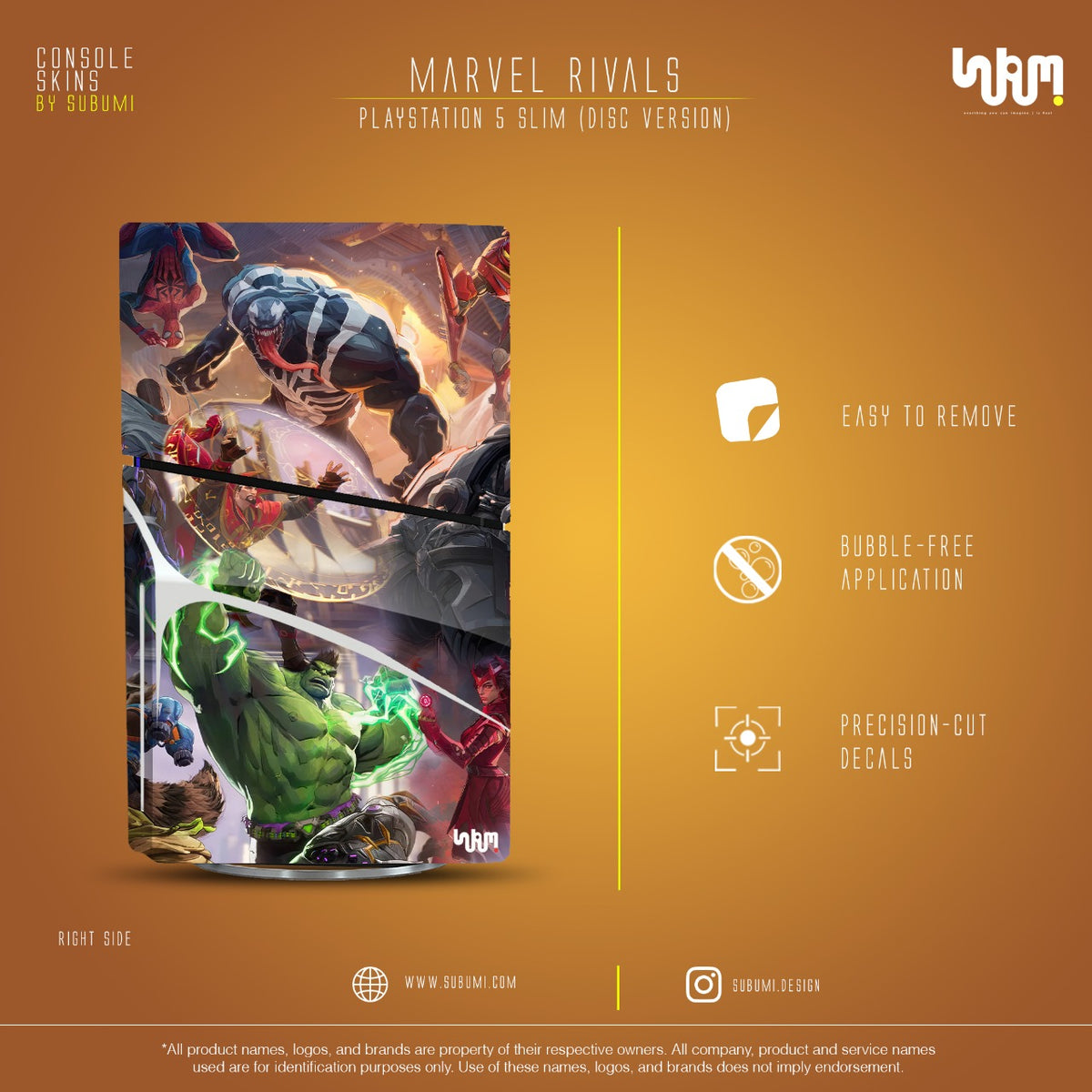 Marvel Rivals Console Skin by SUBUMI — PS5 Slim Disc, right side