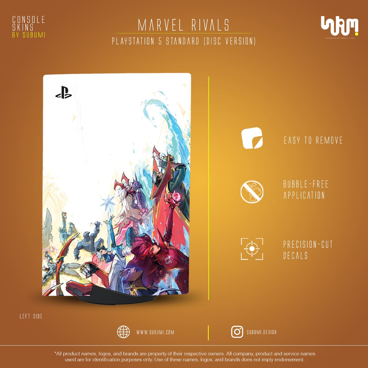 Marvel Rivals Console Skin by SUBUMI — PS5 Standard Disc, left side