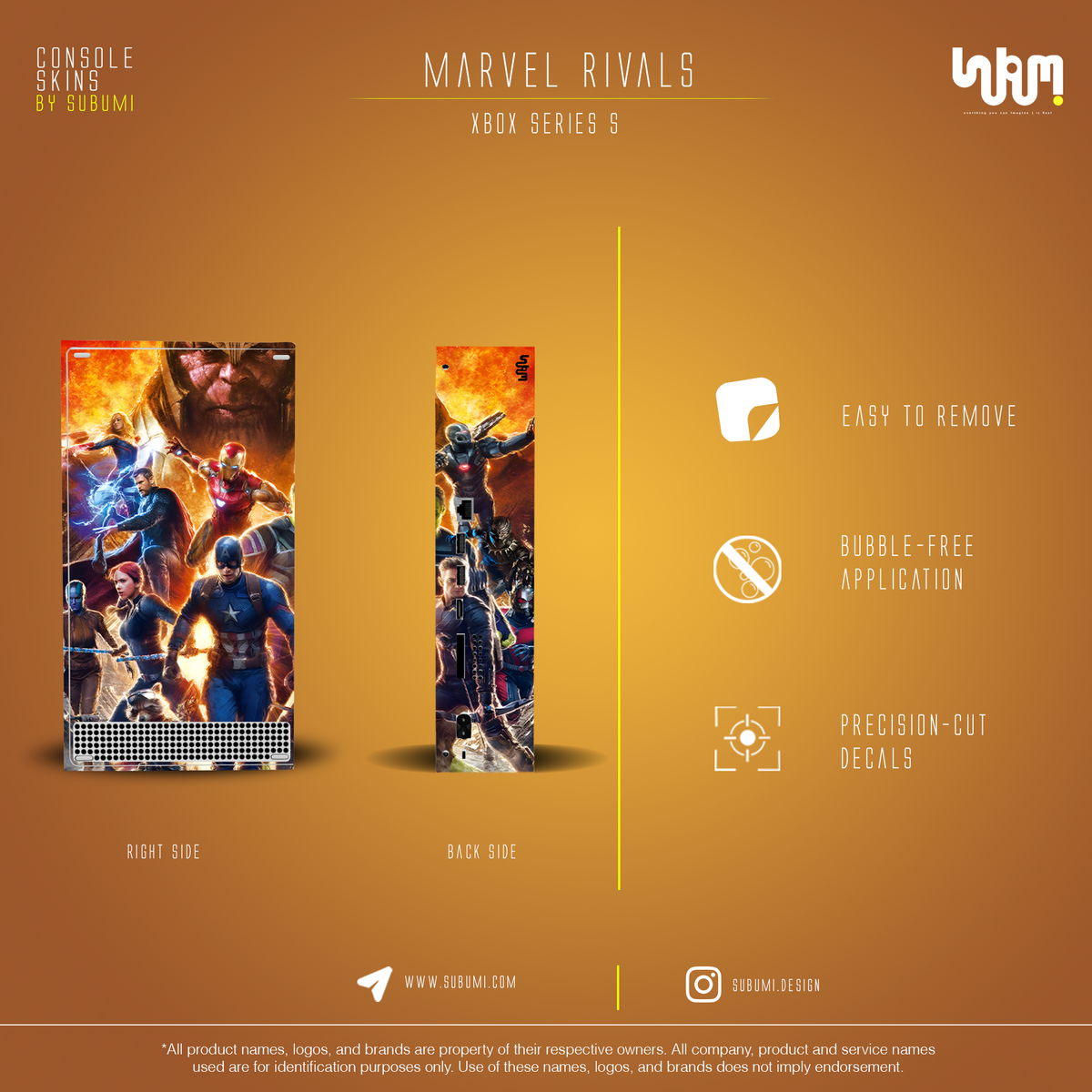 Marvel Rivals Console Skin by SUBUMI — Xbox Series S, alternate view