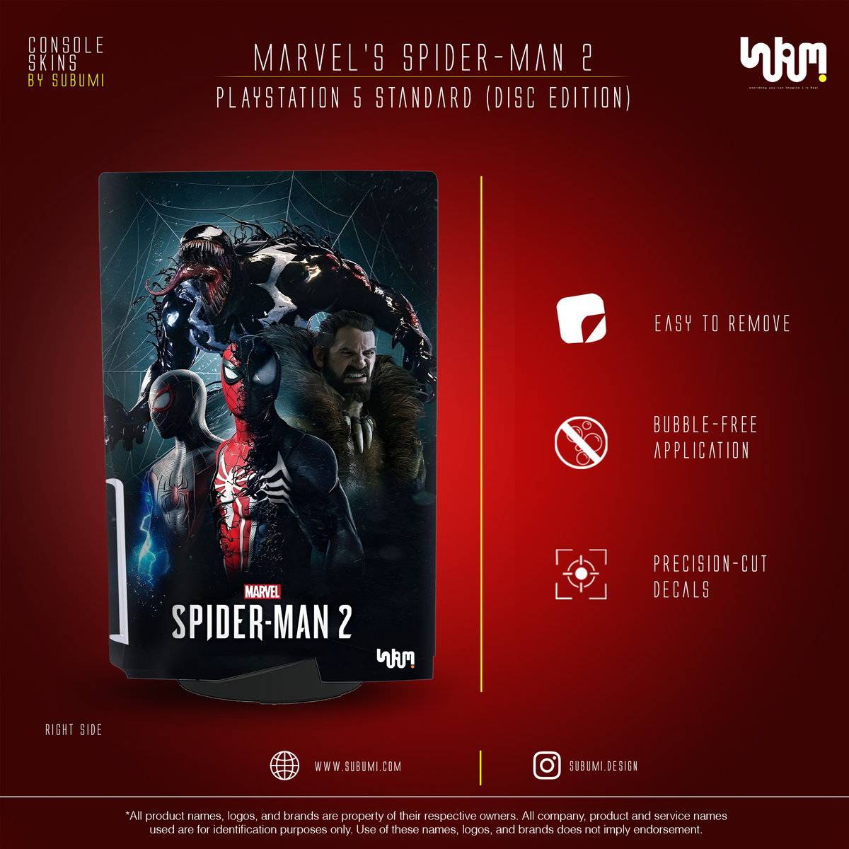 SUBUMI Marvel's Spider-Man 2 PS5 Skin