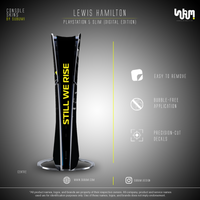 Mercedes x Lewis Hamilton Console Skin by SUBUMI — PS5 Slim Digital, front