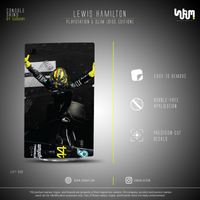 Mercedes x Lewis Hamilton Console Skin by SUBUMI — PS5 Slim Disc, left side
