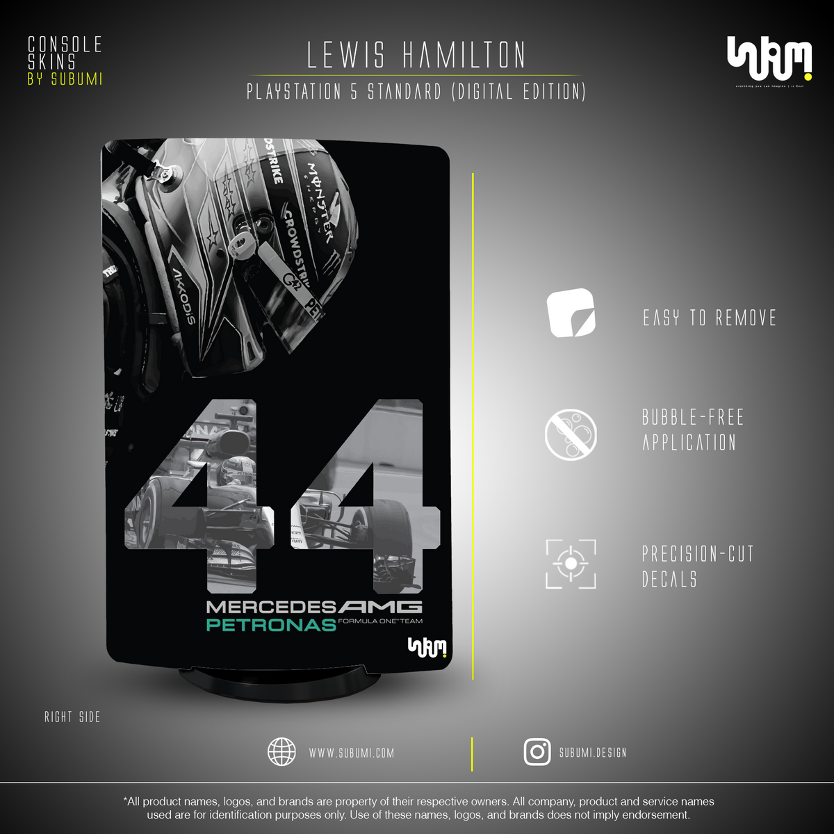 SUBUMI Mercedes x Lewis Hamilton PS5 Skin 
