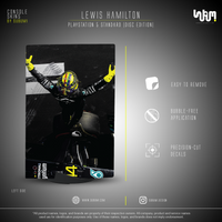 Mercedes x Lewis Hamilton Console Skin by SUBUMI — PS5 Standard Disc, left side