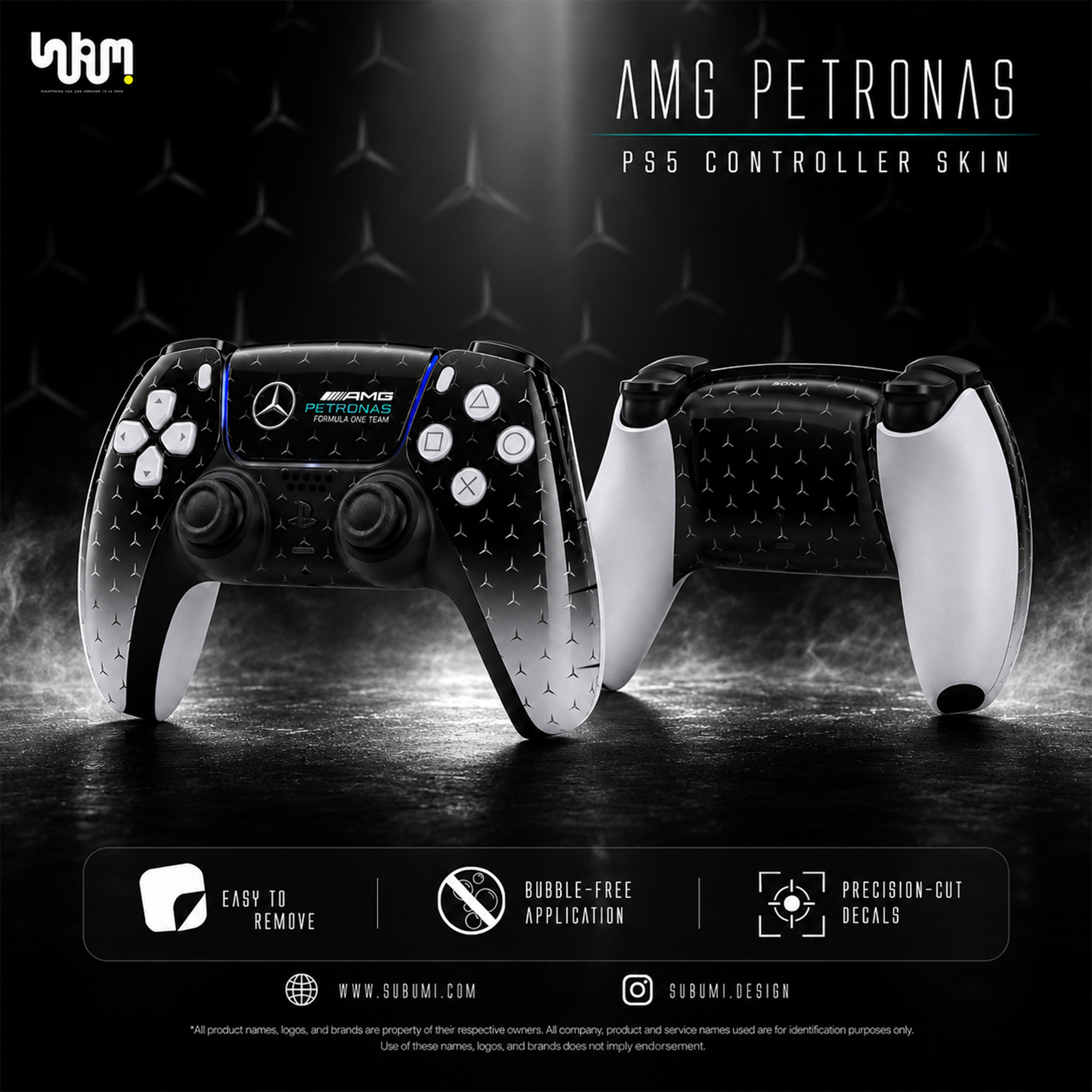 Mercedes F1 PlayStation 5 Controller Skin by SUBUMI