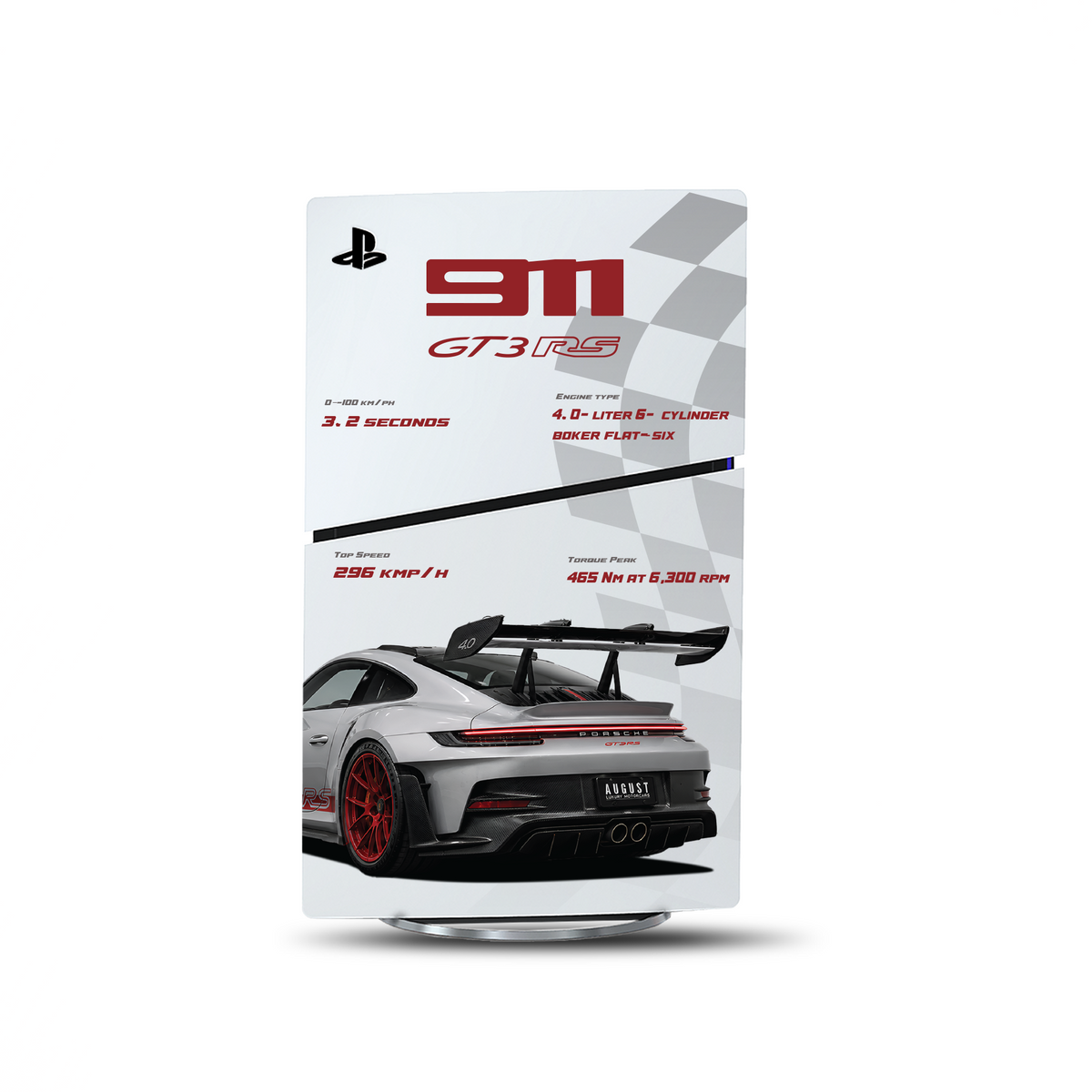 Porsche 911 GT3 RS Console Skin by SUBUMI — PS5 Slim Digital, left side