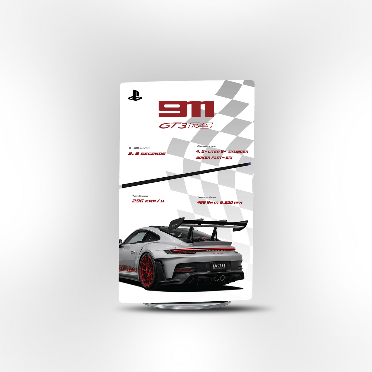 Porsche 911 GT3 RS Console Skin by SUBUMI — PS5 Slim Disc, left side