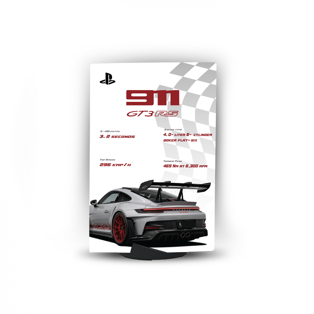 Porsche 911 GT3 RS Console Skin by SUBUMI — PS5 Standard Disc, left side